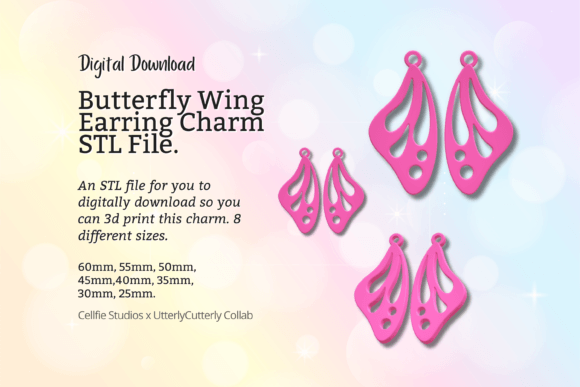 Butterfly Wing 1 Earring Charm STL File: A Designer's Review for Tools