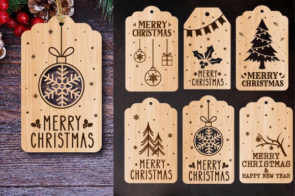 Christmas Gift Tag Laser Cut Bundle: Winter Amp Review