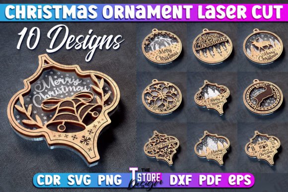 Christmas Ornament Laser Cut SVG for Winter Amp Creations