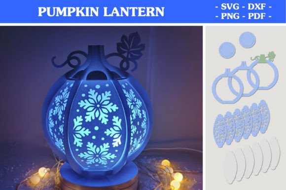 Christmas Snowflake Pumpkin Lantern: Shapes for Seasonal Design