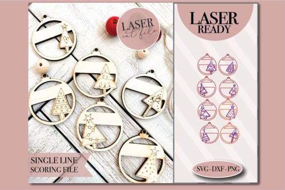 Christmas Tree Ornaments Laser Files for Winter Amp