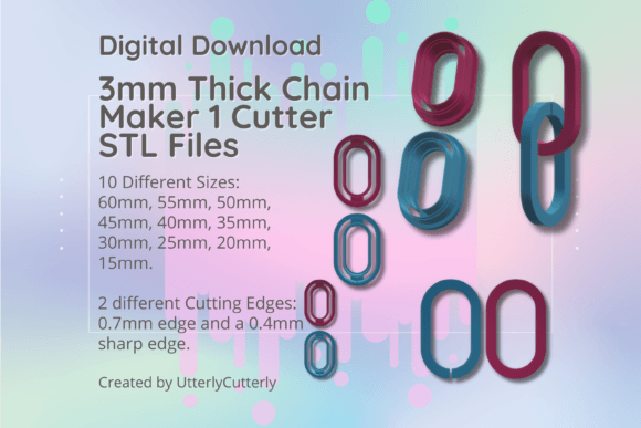 Clay Cutter STL 3mm Thick Chain 1- Earri Tools Review