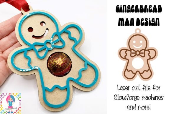 Gingerbread Man Sweet Holder Laser Svg for Crafts