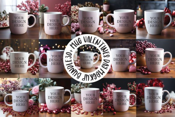 Valentines Day Mug Mockups Bundle for Mugs Amp