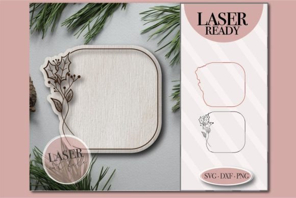 Winter Floral Frame SVG for Signs and Branding